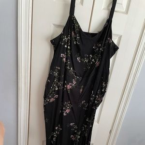 Torrid Black Floral Challis Jumpsuit